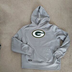 Green Bay Packers L Mens Hoodie Sweatshirt Gray Pullover NFL Team Apparel